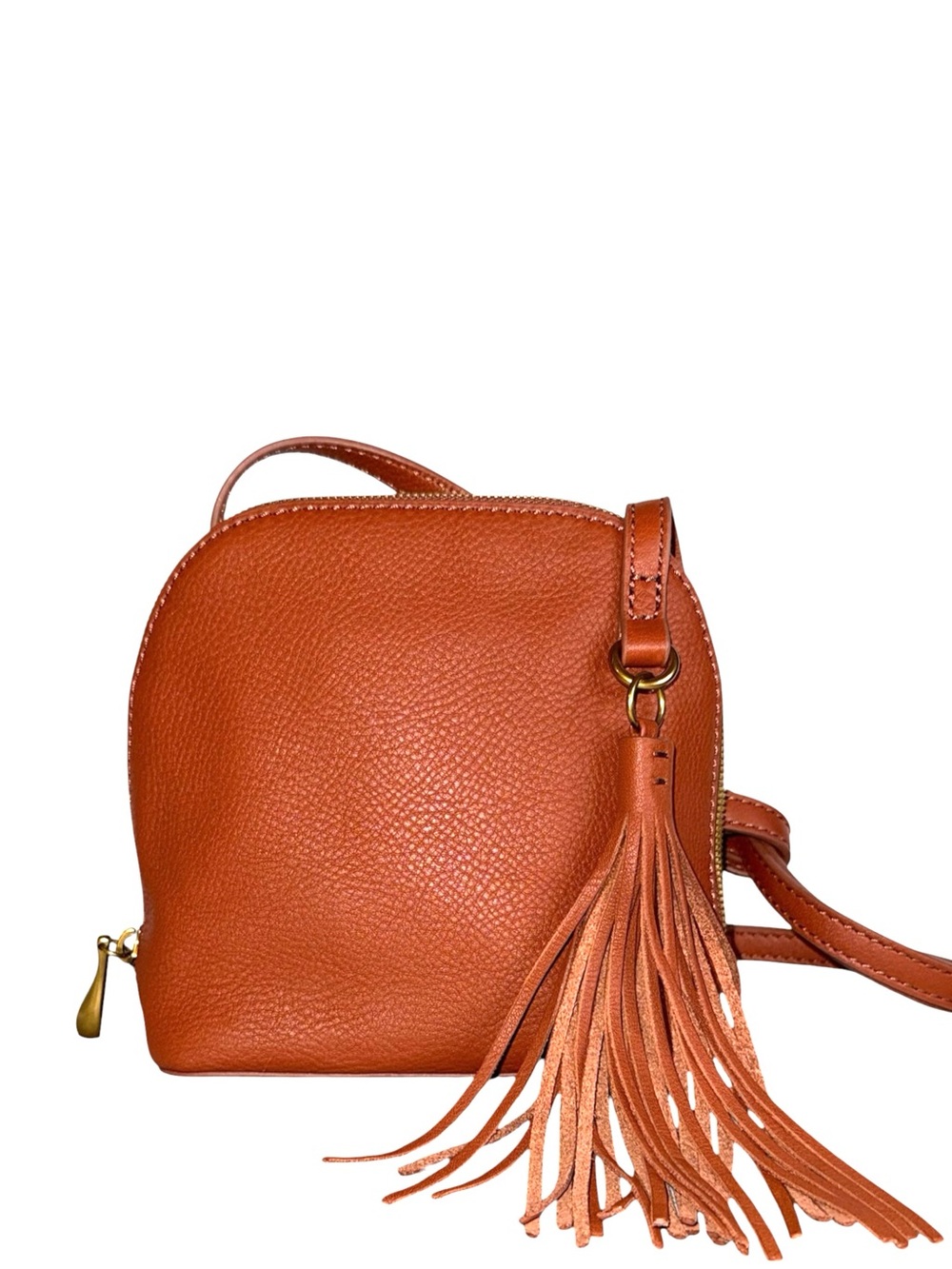 HOBO Vintage Burnt Orange Pebbled Leather Multi-compartment X-body Bag